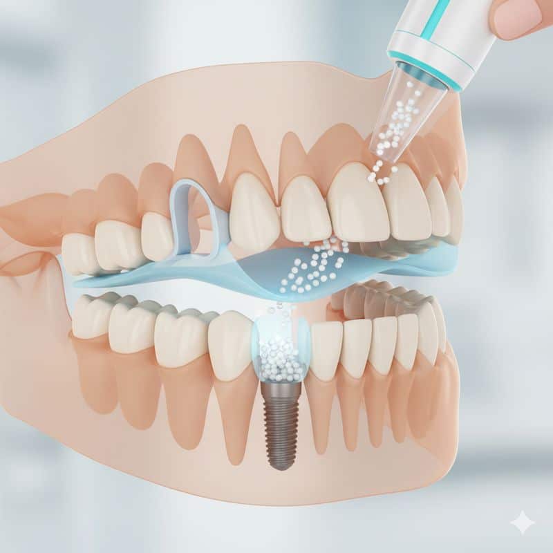 הכנה כירורגית לאזור השתלה תוספת עצם בלסת העליונה