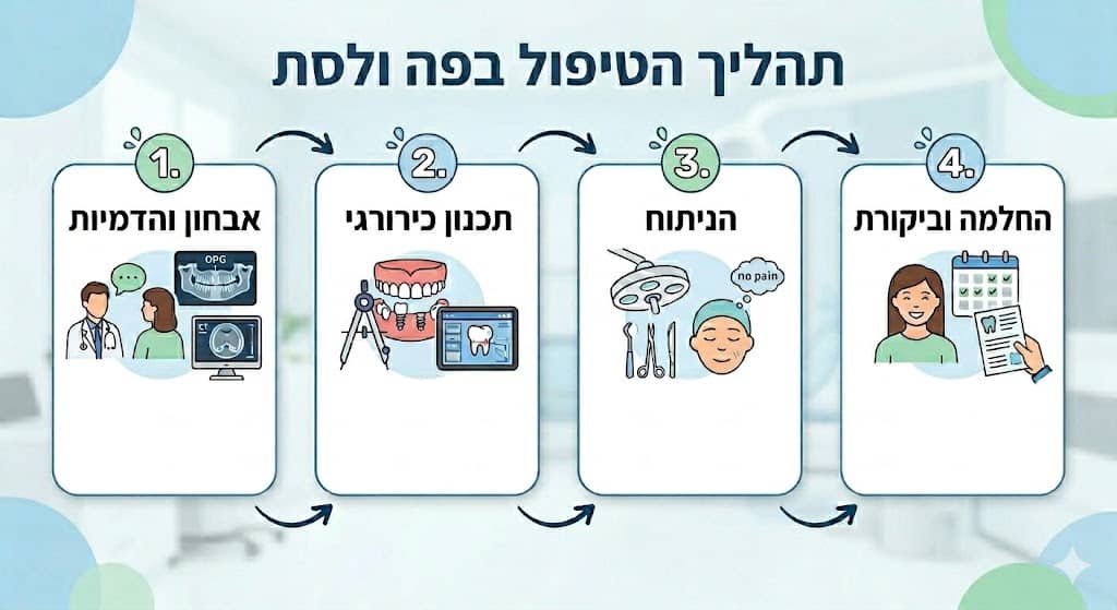 כירורג פה ולסת בצפון שלבי הטיפול בכירורגיית פה ולסת